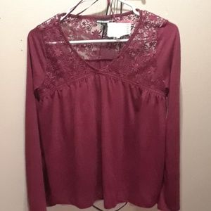 a lace long sleeve shirt